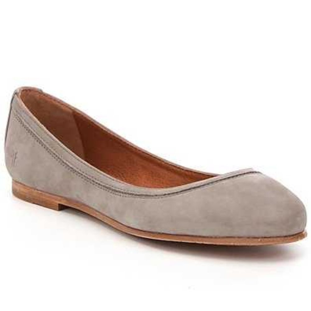 FRYE Women's Carson Ballet, Grey Oiled Nubuck 6